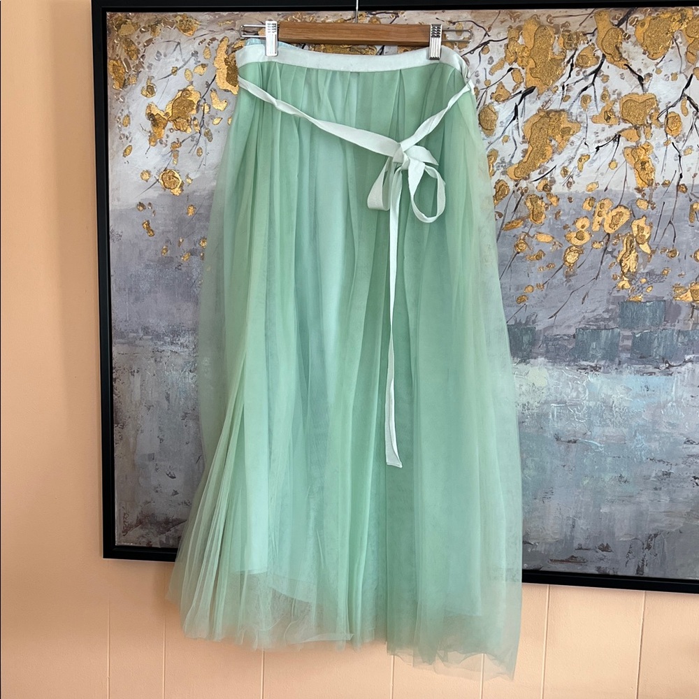 J. Crew Mint Tulle skirt